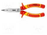 Cleşti izolaţi semirotunzi drepţi universali alungiţi 180mm NEO TOOLS