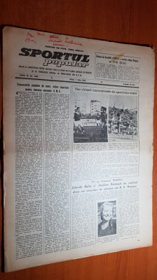 sportul popular 7 iulie 1953-record iolanda balas,hipism,handbal,cupa romaniei foto