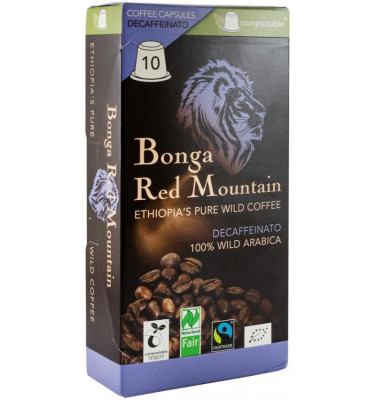 Cafea Decofeinizata in Capsule pentru Espressor Bio si Fairtrade 10 x 5.5 grame Bonga Red Mountain foto