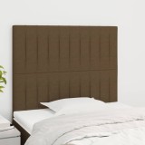 Cumpara ieftin Tăblii de pat, 2 buc, maro &icirc;nchis, 100x5x78/88 cm, textil