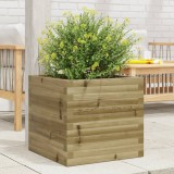 Cumpara ieftin Jardinieră de grădină, 50x50x46 cm, lemn de pin impregnat