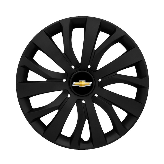 Set 4 capace roti 15 inchi (R15) compatibile CHEVROLET, Model - 345 Black