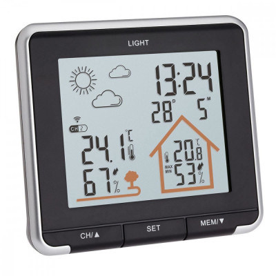 Statie meteo wireless LIFE TFA 35.1153.01, cu transmitator wireless extern inclus, neagra Children SafetyCare foto