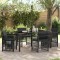 vidaXL Set de masă pentru grădină 5 pcs Negru Rattan poli 3380651