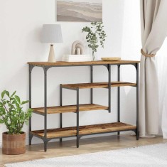 vidaXL Masă de Consolă cu raft Lemn vechi 100 x 35 x 75 cm 863559
