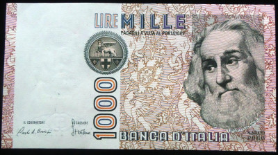 Bancnota 1000 LIRE - ITALIA, anul 1982 *cod 806 = UNC foto