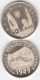 50 bani 2019 30 ani de la Revolutia romana din decembrie UNC din fisic, Alama