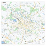 Harta decorativa pentru perete Bucuresti, 125x125 cm, PVC rezistent la apa