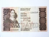 Africa de Sud 20 Rand 1981-1985 aUNC semnătura #6 in stare foarte buna