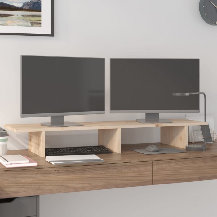 vidaXL Suport pentru monitor, 100x27x15 cm, lemn masiv de pin