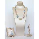 Cumpara ieftin Set Dynamic din acvamarin multicolor și perle