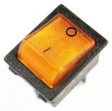 WIPPENSCHALTER BELEUCHTET, 2-POLIG, SCHWARZ/GELB 3625-251.22 INTERB&Auml;R