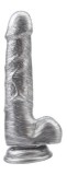 Dildo Realist Justin Sider Argintiu 19 cm, Chisa Novelties