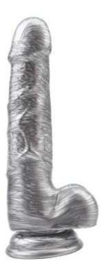 Dildo Realist Justin Sider Argintiu 19 cm foto