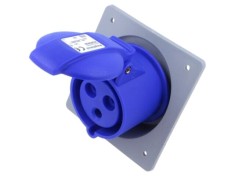 Conector alimentare AC trifazat AMPHENOL IP&amp;S 32A 250V soclu mamă IP44