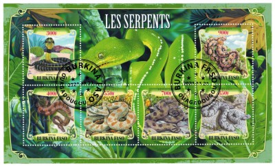 BURKINA FASO 2021 - Serpi / set complet - colita+bloc foto