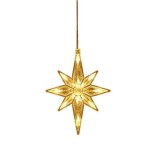 Decoratiune de craciun luminoasa in forma de fulg, cu ventuza, alb cald, Flippy