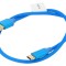 Cablu USB 2.0 A la C aurit 0,5m albastru