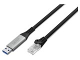 Cablu USB 3.2 Gen 1 DIGITUS RJ45 USB A Nichelat 15m Negru AK-300600-150-S