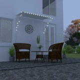 Cumpara ieftin Copertină retractabilă cu LED, crem, 250 x 150 cm