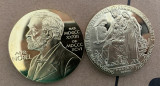 Premiul Nobel medalie replica superba 39 mm placata aur