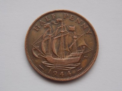 HALF PENNY 1944 GBR foto
