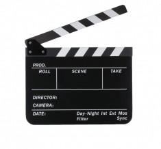 Clacheta Black-White clapperboard din plexiglas pentru studio de filmare foto