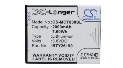 Cameron Sino 2000mAh Mobistel Cynus T8 Baterie foto