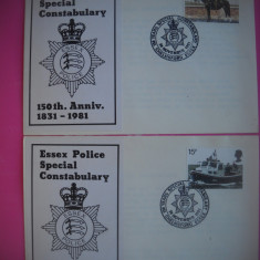 HOPCT PLIC S 1866 SET 2 PLICURI POLITIA DIN ESSEX 1831-1981 ANGLIA