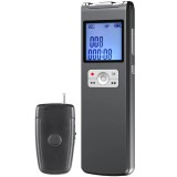 Cumpara ieftin Mini Reportofon Digital iUni REP308, 8GB, Microfon extern wireless, Radio FM, MP3 Player, Activare vocala