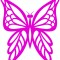 Sticker decorativ Fluture, Mov, 60 cm, 1156ST-11
