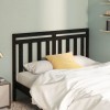 VidaXL Tăblie de pat, negru, 146x4x100 cm, lemn masiv de pin 817794