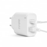 Adaptor de rețea USB + Type-C PD20W cu &icirc;ncărcare rapidă - alb, Delight