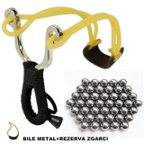 SUPER SET PRASTIE PUTERNICA DE VANATOARE CU REZERVA SI BILE METALICE BONUS,NOUA!