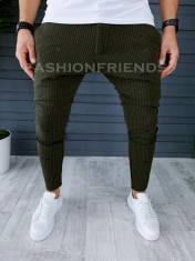 Pantaloni de trening kaki conici 19068 foto