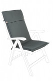 Perna pentru scaun de gradina cu spatar inalt Poly180, Bizzotto, 50 x 120 cm, poliester impermeabil, antracit