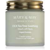 MARY &amp; MAY Cica Tea Tree Soothing Masca de curatare cu minerale si argila pentru netezirea pielii 125 g