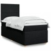 VidaXL Pat box spring cu saltea, negru, 100x200 cm, textil 3293486
