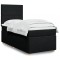 vidaXL Pat box spring cu saltea, negru, 100x200 cm, textil 3293486