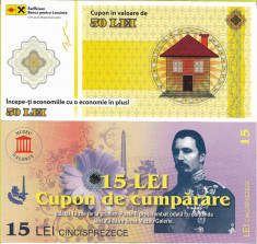 Tichete/bonuri/cupoane (2) - Romania, 2000-2020 - 2 buc. foto