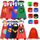 AZZO Superhero Capes Set și Brățări Costume pentru copii Halloween Crăciun Cospl