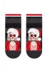 Șosete haioase Crăciun cu lurex și strasuri, model Miss Santa, Conte Elegant 162 - Negru, 36-39 (23-25)