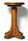 Scaun ajustabil / rotativ din lemn pentru pian - Biedermeier - secol XIX