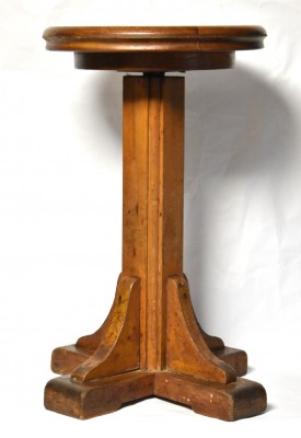 Scaun ajustabil / rotativ din lemn pentru pian - Biedermeier - secol XIX foto