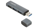 Hub USB 3.2 Aluminiu 5Gbps 3 Porturi USB-A, Logilink