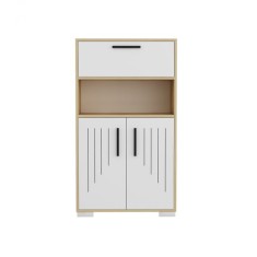 Dulap multifunctional, Stejar-Alb, 72 &times; 35 &times; 1236 cm