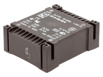 Transformator &amp;Icirc;ncapsulat 14VA 115VAC 9V 778mA PCB foto