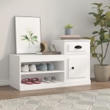 vidaXL Pantofar, alb, 102x36x60 cm, lemn compozit