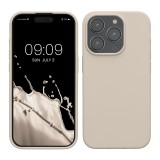 Husa Kwmobile pentru Apple iPhone 15 Pro, Crem, Silicon, KWM000020CC012C, Carcasa