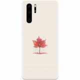 Husa silicon pentru Huawei P30 Pro, Autumn Tree Leaf Shape Illustration